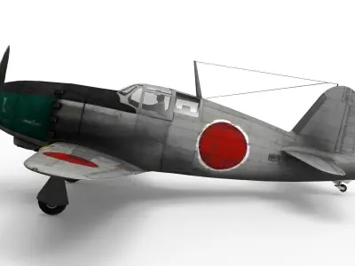 J2M5 Raida  Aircraft Low-poly 3D model Low-poly 3D model