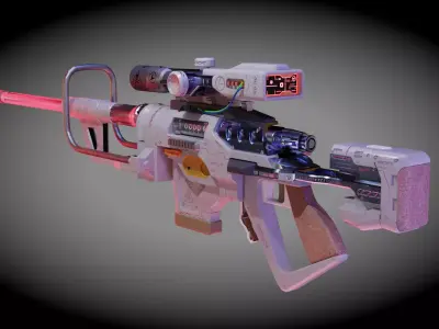 gun pistol game combat  3D model