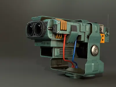 Tank Thermal Imager Low-poly 3D model