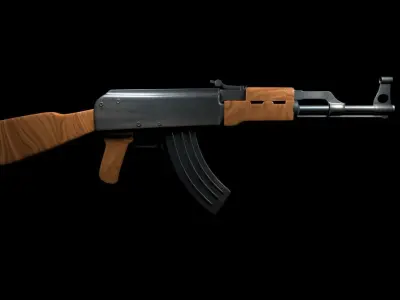  Kalashnikov assault rifle AK-47 3D model
