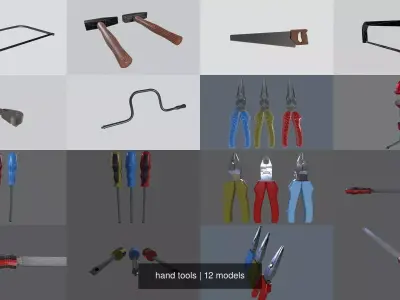   hand tools 3D Model Pack