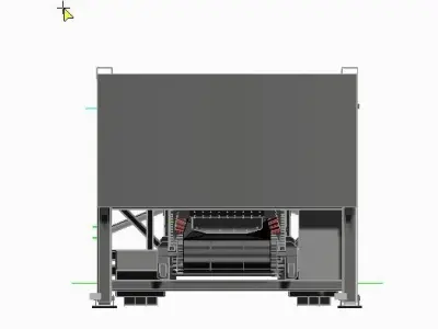 Mobile hopper feeder for port utilities 3D model