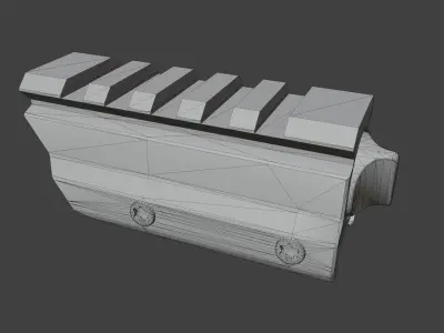 RSR Picatinny Raiser Low-poly 3D model