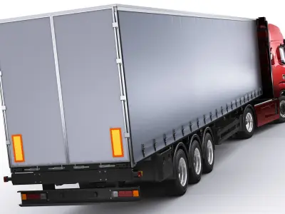 Iveco S-Way 2020 with trailer 3D model