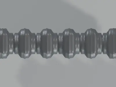 Classic Cast Iron Radiator 2C6 Low-poly 3D model