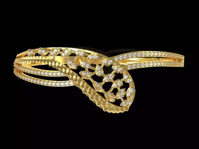 Art Deco Bracelet 15 3D print model