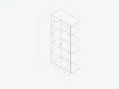 Cabinet - Metal - Locka - Visible Low-poly 3D model