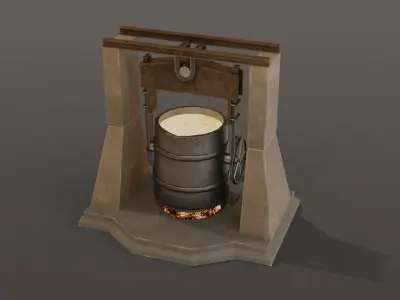 Foundry Low-poly 3D model