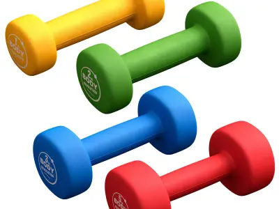 Fitness dumbbell set 3D model purchase