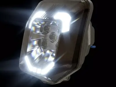 Husqvarna LED Headlight Assembly STEP FBX STL OBJ 3D model