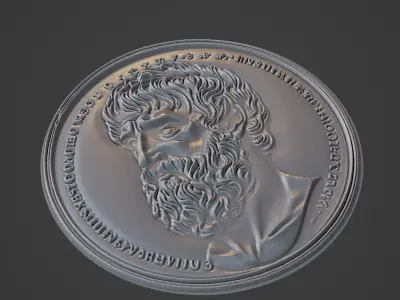 Aristotle Medallion 3D print model get