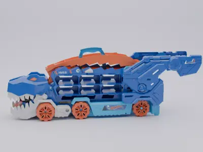 Dinosaur Truck Toys Low-poly 3D model