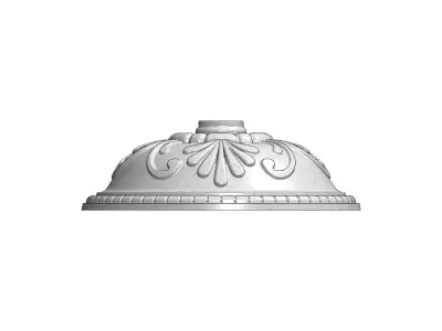 Round plaster ornament Free 3D print model