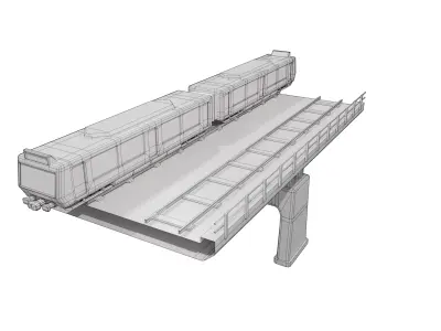 Modular City Train Set 3D model