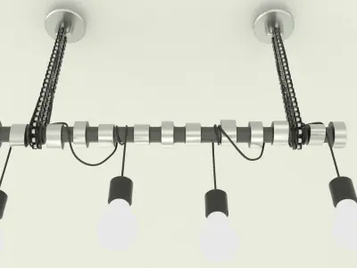 Industrial ceiling lamp 3D model