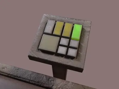 Simple Low-Poly Sci-Fi Bed Low-poly 3D model