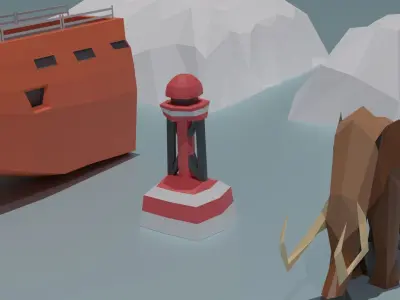 Low Poly Arctic Asset Pack Low-poly 3D model