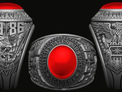 US army ring 1986 3D print model