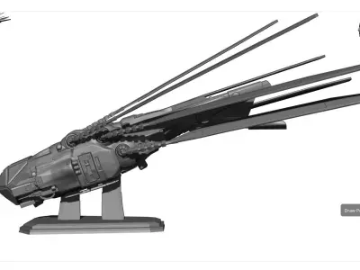 Dune 2 Harkonnen Ornithopter 3D assembly model 3D print model