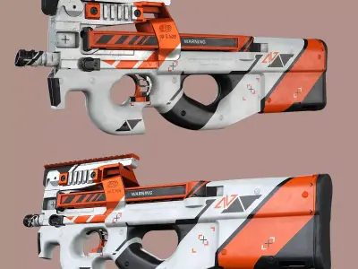 P90 - Asiimov Low-poly 3D model