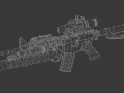 M4 M203 3D model