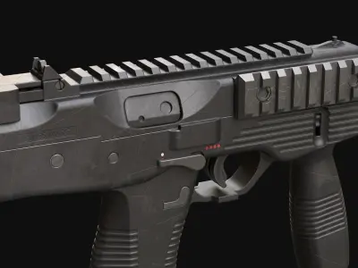 MP9 Gun Game Ready Model Low-poly 3D model