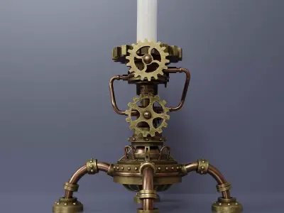 Steampunk Candlestick 7 3D model