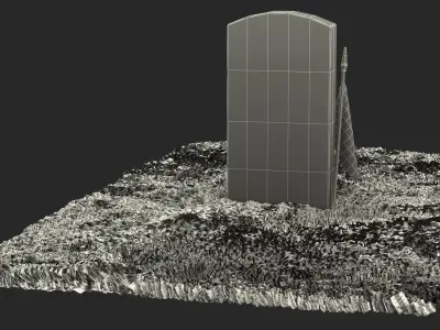Grave Fur and Coffin of a World War Hero Collection 3D model