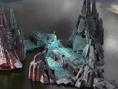 Research base Tower Kit bash 3D model