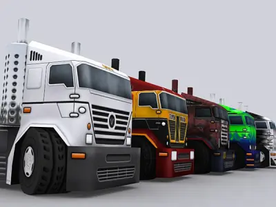3DRT - Road Rush Heavy Trucks  Low-poly 3D model