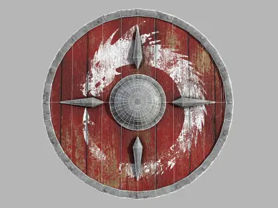 Viking shield Free low-poly 3D model