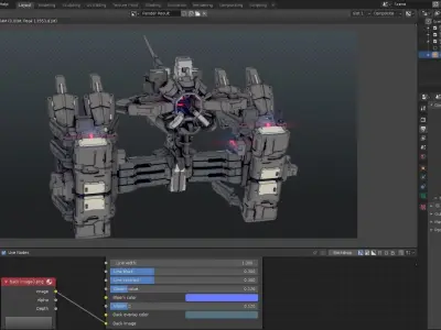 Toon render project file 2 3D model