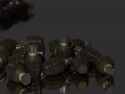 Mk2 Grenade - low poly Low-poly 3D model