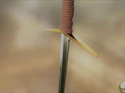 Medieval sword Free 3D model 2