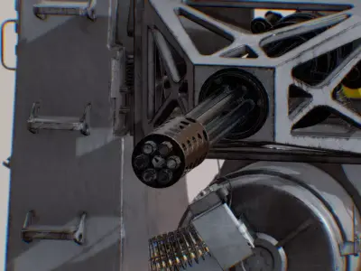  Phalanx CIWS Low-poly 3D model