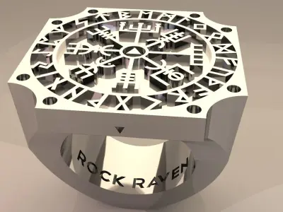 jewelry viking compass 3D model