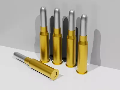8x50mmR Mannlicher Free low-poly 3D model