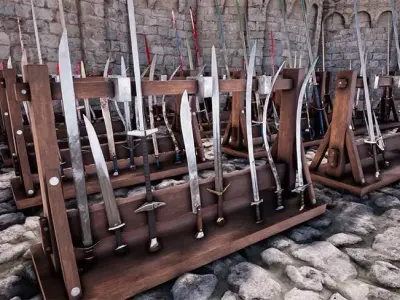 Sword Package  100 Variations Low-poly 3D model