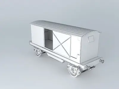 Eco Rail Track Box Van Dummy Old Steam Days Free 3D model
