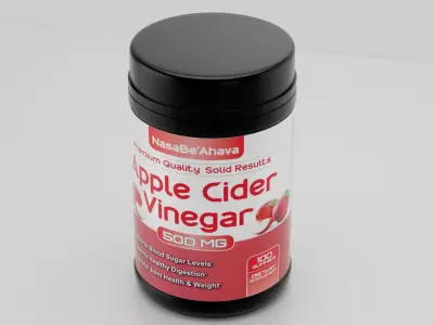 Supplement Powder with Label 3D Modelling 3D model
