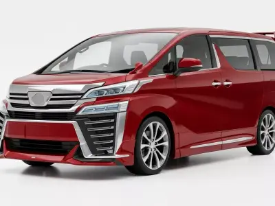 Luxury Red Minivan 3D model