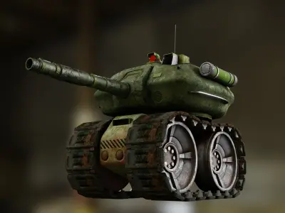 Tonk tank Low-poly 3D model
