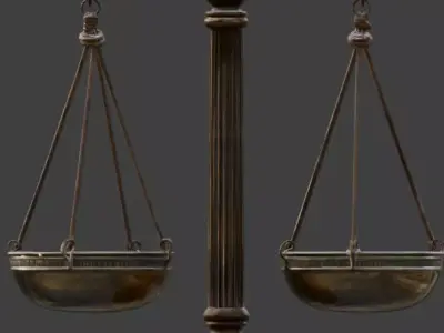 Ancient Egyptian Balance Scale 3D Prop Analysis Low-poly 3D model