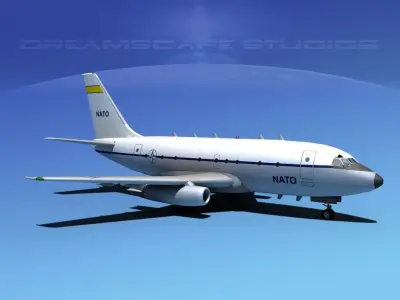 Boeing T-43 NATO Military Jet 3D model
