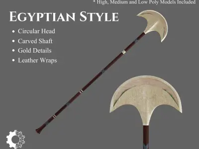 Ancient Collection Weapons Pole Arms 3D Model Pack