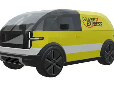 Delivery Vehicle Concept - Low poly Low-poly 3D model