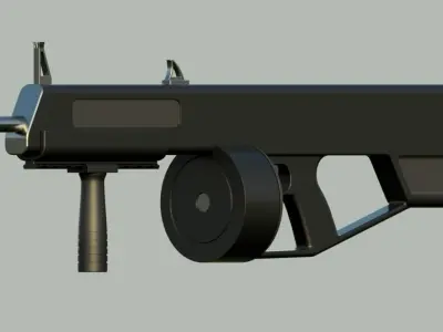 AA-12 shotgun 3D model 3D model