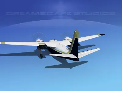 Aero Commander 500 V09 3D model
