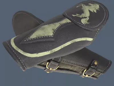 leather armor Low-poly 3D model