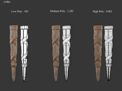 Medieval Collection Crude Blades 3D Model Pack